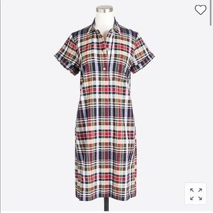 J Crew Madras Plaid shirt dress